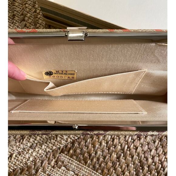 Vtg. Misukoshi Silk brocade clutch purse with box - Picture 2 of 11